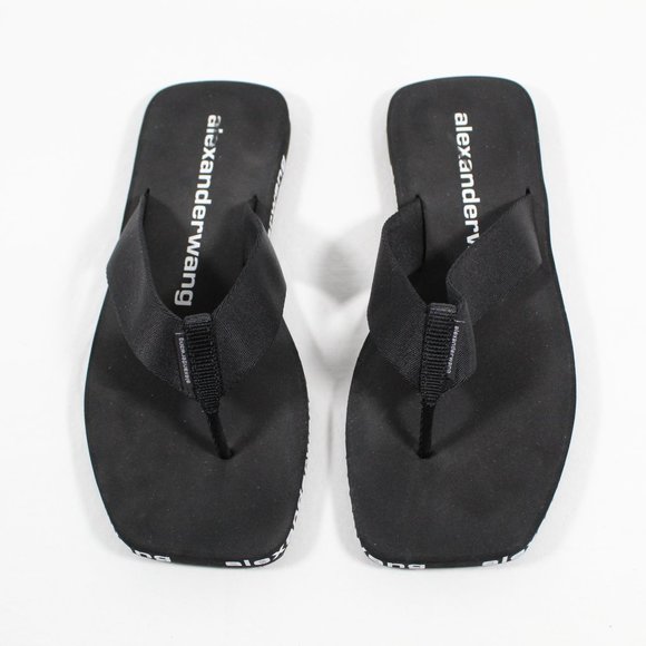 Alexander Wang Nylon Logo Flip Flop - Black/White 38EU - Picture 3 of 5